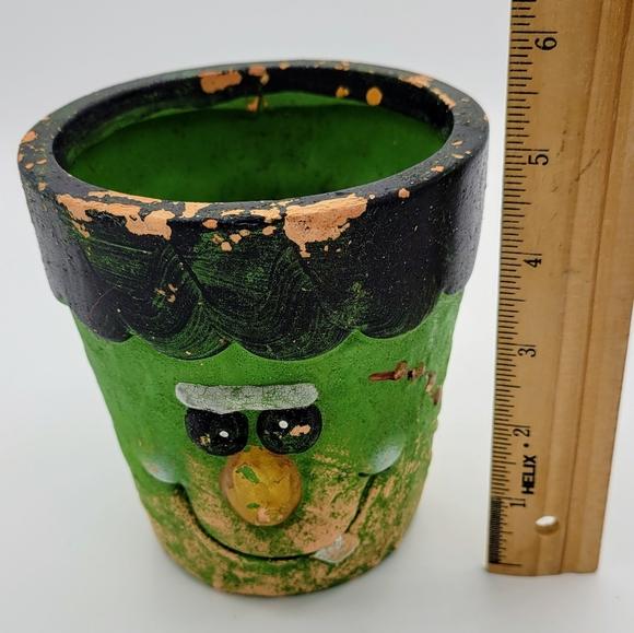 Halloween Frankenpot Hand Painted Pot - Picture 6 of 10
